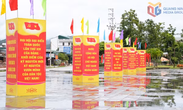 Tiên Yên rực rỡ, cờ hoa hướng về Đại hội Đảng bộ xã lần thứ I, nhiệm kỳ 2025 - 2030