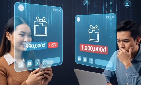 Cùng một món hàng nhưng vì sao trên máy mỗi người thấy một giá?