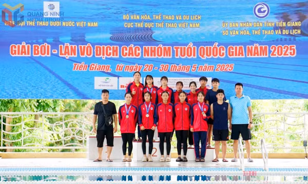 Kình ngư Quảng Ninh giành 6 HCV Giải bơi - lặn VĐ các nhóm tuổi Quốc gia 2025