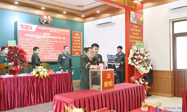 Đảng bộ Đồn Biên phòng cửa khẩu cảng Vạn Gia tổ chức Đại hội nhiệm kỳ 2025 - 2030