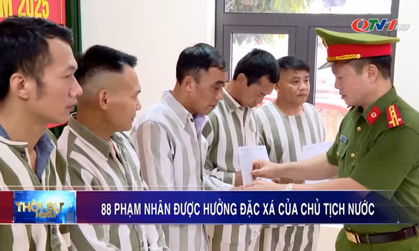 88 phạm nhân được hưởng đặc xá của Chủ tịch nước