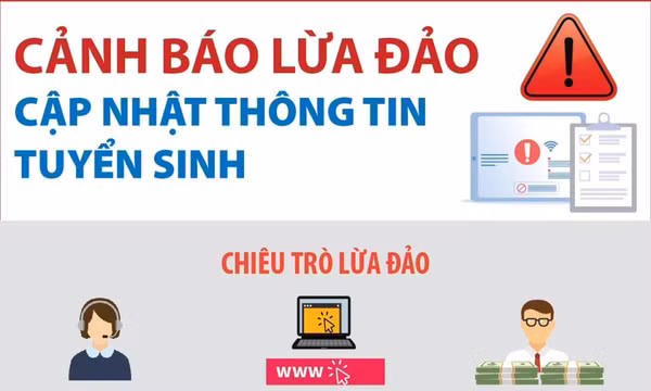 Cảnh báo lừa đảo cập nhật thông tin tuyển sinh để chiếm đoạt tiền