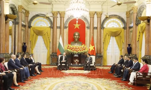 Chủ tịch nước Võ Văn Thưởng tiếp Chủ tịch Quốc hội Bulgaria