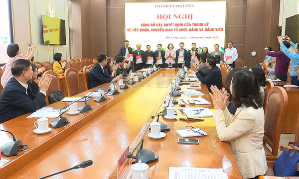 Thành ủy Hạ Long tổ chức tiếp nhận, chuyển giao tổ chức đảng, đảng viên