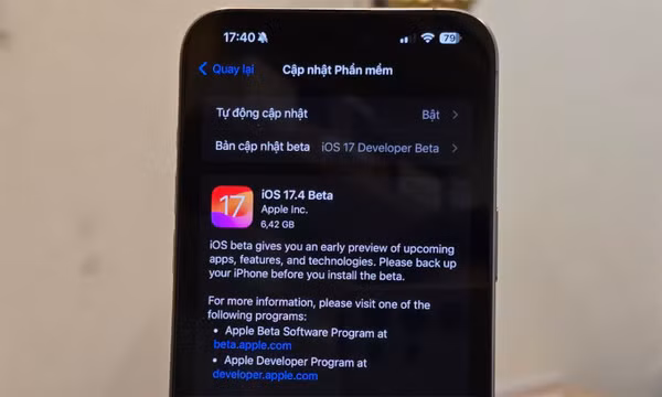 iOS 17.4 beta cho cài ứng dụng ngoài App Store