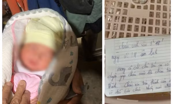Bé sơ sinh 2 ngày tuổi bị bỏ rơi trong làn nhựa giữa trời đông giá rét