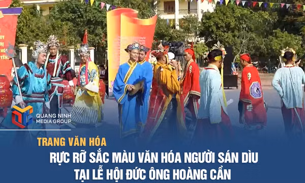 Rực rỡ sắc màu văn hóa người Sán Dìu tại lễ hội Đức ông Hoàng Cần