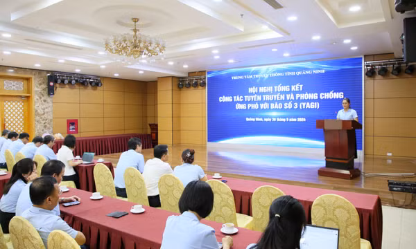 Trung tâm Truyền thông tỉnh Quảng Ninh tổng kết công tác tuyên truyền và ứng phó bão số 3 (Yagi)
