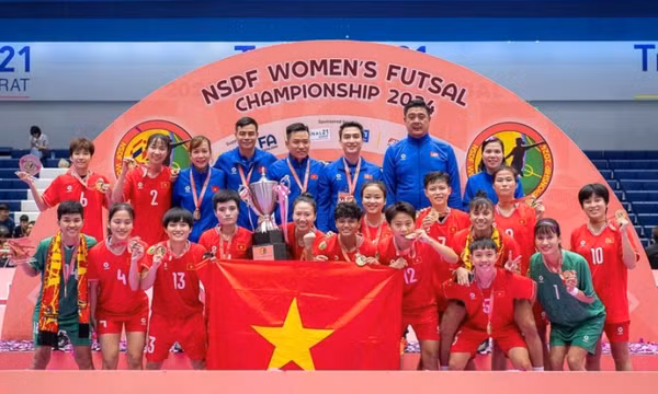 Tuyển futsal nữ Việt Nam vô địch giải giao hữu quốc tế tại Thái Lan
