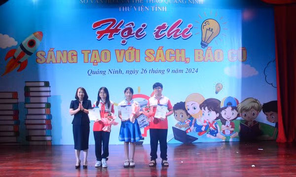 Hội thi sáng tạo với sách, báo cũ