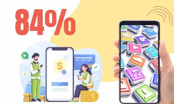 84% - là tỷ lệ thuê bao điện thoại di động sử dụng điện thoại thông minh trên toàn quốc hiện nay