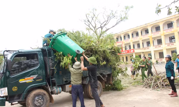 TX Quảng Yên: Các trường nỗ lực khắc phục hậu quả cơn bão số 3