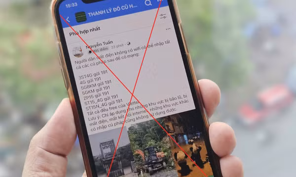 Xuất hiện tin giả 'Viettel cung cấp sóng di động miễn phí cho vùng bão lũ'