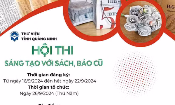 Thư viện tỉnh Quảng Ninh tổ chức hội thi sáng tạo với sách, báo cũ