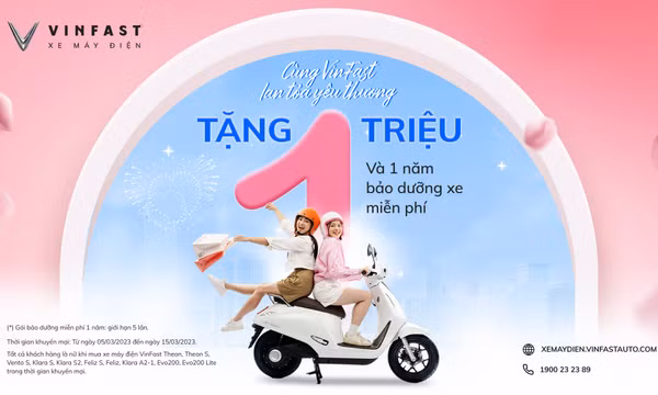 Tin vui cho chị em có ý định mua xe máy điện VinFast dịp 8/3