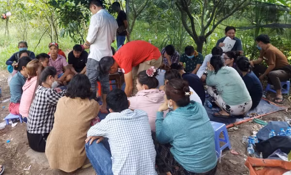 25 người tụ tập đánh bạc trong vườn xoài