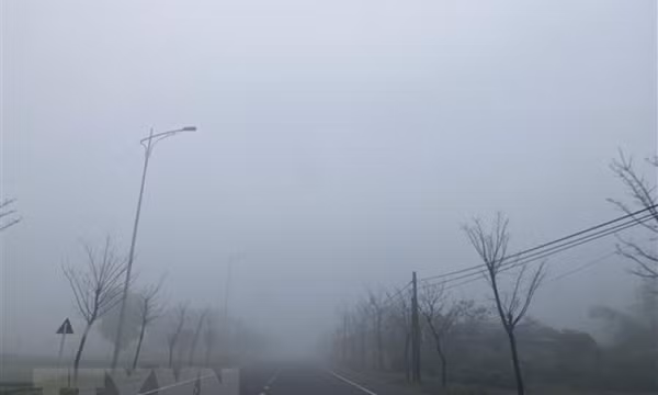 Các tỉnh khu vực Bắc Bộ có sương mù, trời lạnh về đêm và sáng sớm