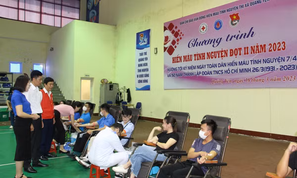 Quảng Yên:  349 đơn vị máu thu được tại Ngày hội hiến máu tình nguyện đợt II/2023