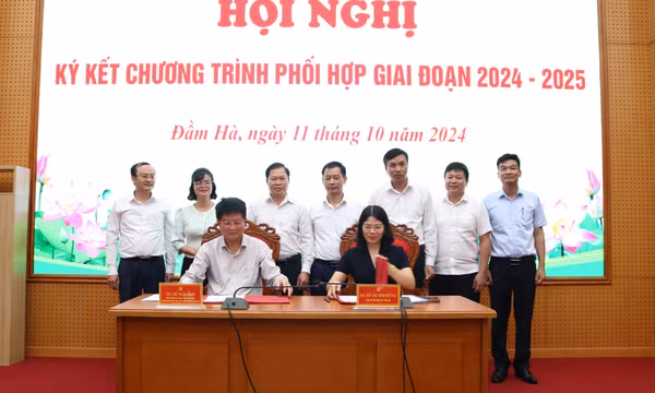 Huyện ủy Đầm Hà – Hội Nông dân tỉnh ký kết Chương trình phối hợp giai đoạn 2024 – 2025