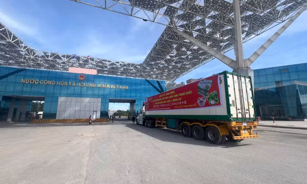 Lô hàng quả dừa tươi đầu tiên xuất khẩu sang Trung Quốc qua cửa khẩu cầu Bắc Luân 2