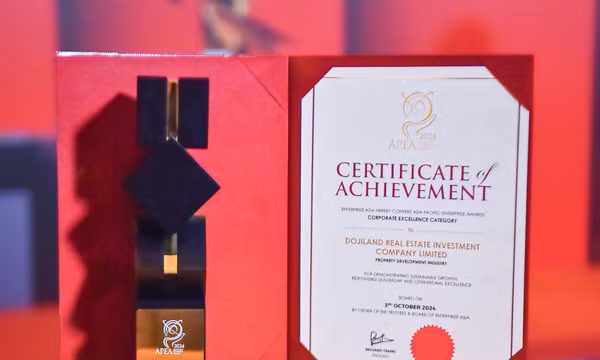 DOJILAND được vinh danh "Doanh nghiệp xuất sắc Châu Á năm 2024"