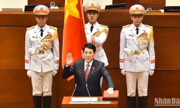 Điện, thư, thông điệp chúc mừng Chủ tịch nước Lương Cường
