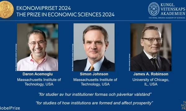 3 người Mỹ thắng giải Nobel Kinh tế 2024