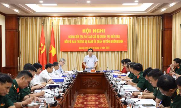 Đoàn Kiểm tra của Bộ Chính trị kiểm tra tại Ban Thường vụ Đảng ủy Quân sự tỉnh