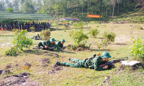 BĐBP tỉnh diễn tập chiến thuật có một phần thực binh