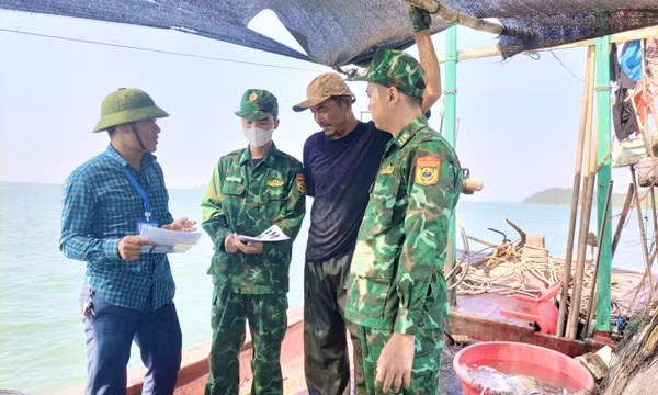 Hải Hà: Đoàn kiểm tra liên ngành tuyên truyền và xử lý 4 tàu cá vi phạm IUU