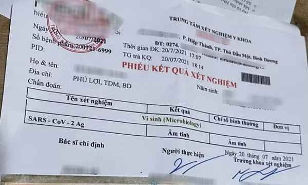 Liên tiếp phát hiện giấy xét nghiệm COVID-19 giả
