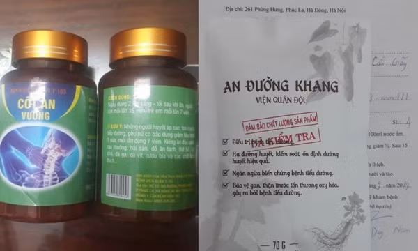 Giả mạo Bệnh viện Quân y 103 để bán thuốc, thực phẩm chức năng