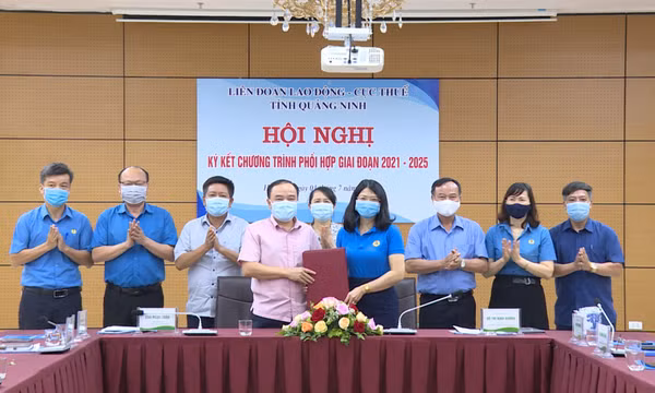 LĐLĐ tỉnh - Cục thuế Quảng Ninh tổ chức hội nghị ký kết chương trình phối hợp