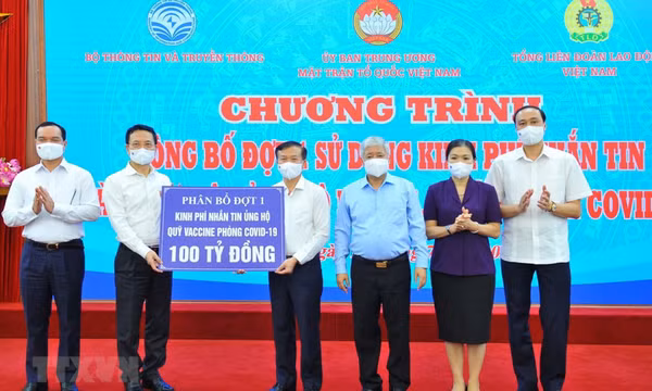 Phân bổ đợt 1 số tiền 100 tỷ đồng từ nhắn tin ủng hộ phòng, chống dịch