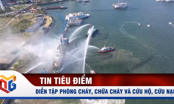 Diễn tập phòng cháy chữa cháy và cứu hộ cứu nạn trên biển