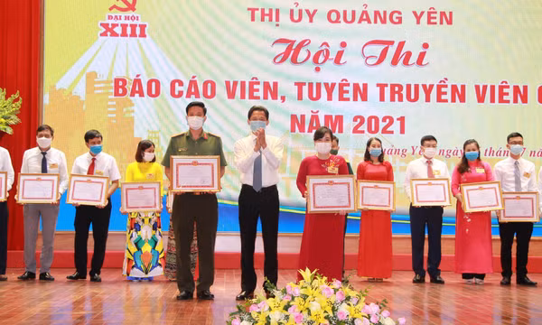 TX Quảng Yên: 16 thí sinh tham dự Hội thi báo cáo viên, tuyên truyền viên giỏi năm 2021