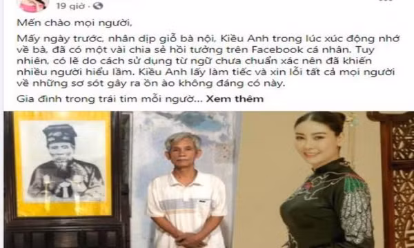 Hà Kiều Anh xin lỗi về chia sẻ ‘công chúa đời thứ 7 triều Nguyễn’