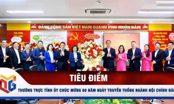 Thường trực Tỉnh ủy chúc mừng 60 năm Ngày truyền thống ngành Nội chính Đảng