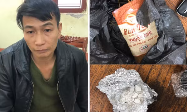 Giấu ma túy trong gói bún ngô