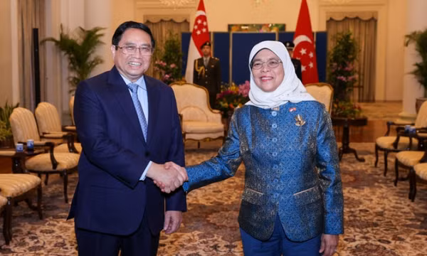Thủ tướng Phạm Minh Chính hội kiến Tổng thống Singapore Halimah Yacob