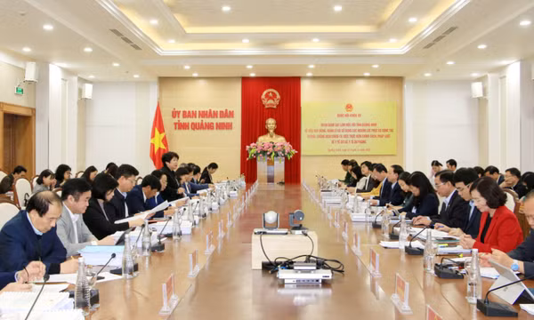 Đoàn giám sát của Quốc hội thực hiện công tác giám sát tại Quảng Ninh