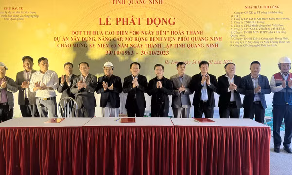Phát động thi đua 200 ngày đêm hoàn thành dự án mở rộng bệnh viện phổi Quảng Ninh