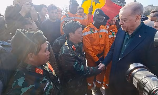 Tổng thống Thổ Nhĩ Kỳ cám ơn đoàn cứu hộ của Quân đội nhân dân Việt Nam