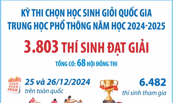Kết quả kỳ thi chọn học sinh giỏi quốc gia THPT năm học 2024-2025