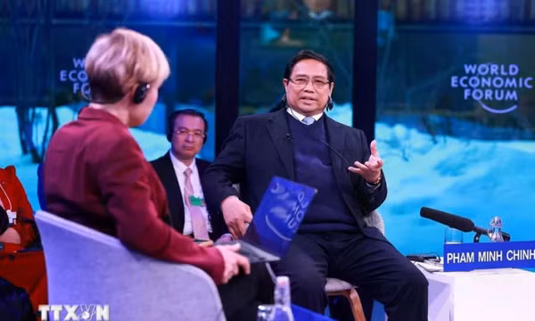 Thủ tướng Phạm Minh Chính đối thoại chính sách đặc biệt tại WEF Davos