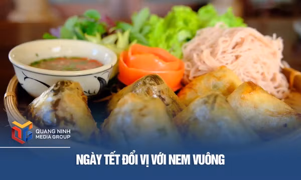 Ngày Tết đổi vị với nem vuông