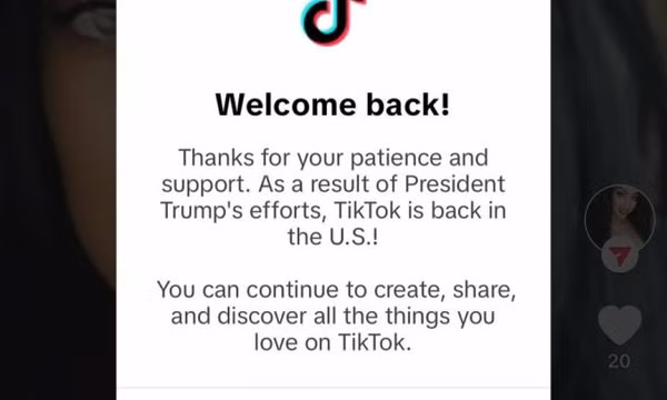 TikTok hoạt động trở lại ở Mỹ
