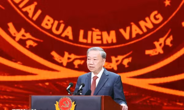 Phát biểu của Tổng Bí thư Tô Lâm tại Lễ trao Giải Búa liềm Vàng lần thứ IX
