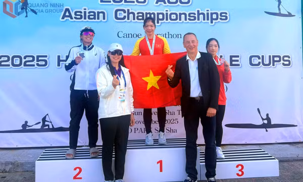 VĐV Quảng Ninh giành 8 HCV Giải Canoeing châu Á 2025