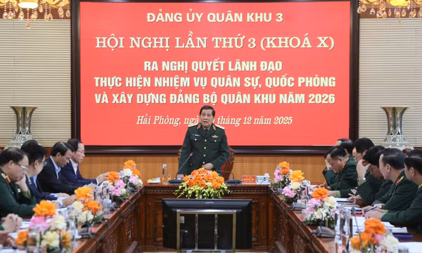 Đảng ủy Quân khu 3 ra Nghị quyết lãnh đạo thực hiện nhiệm vụ quân sự, quốc phòng và xây dựng Đảng bộ Quân khu năm 2026